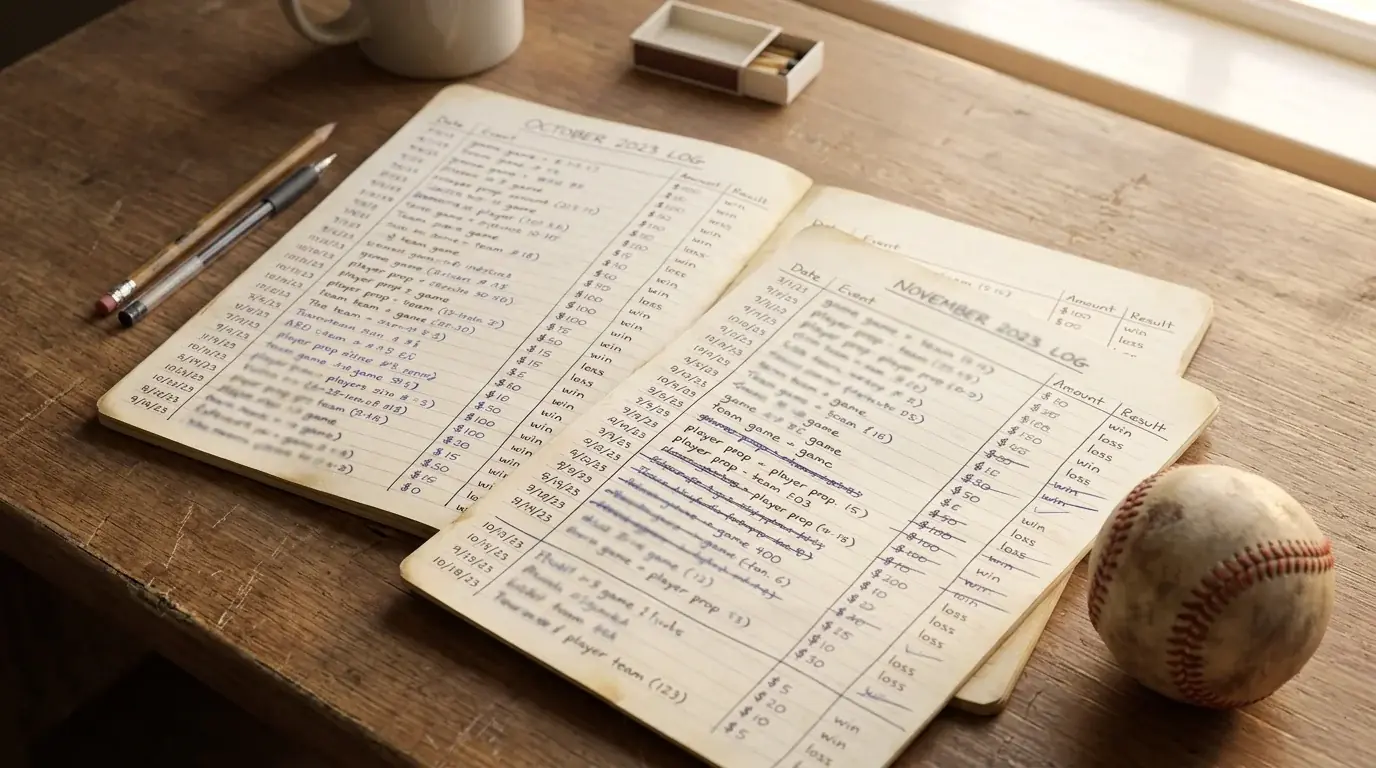 Бейзболен journal с записи от няколко месеца