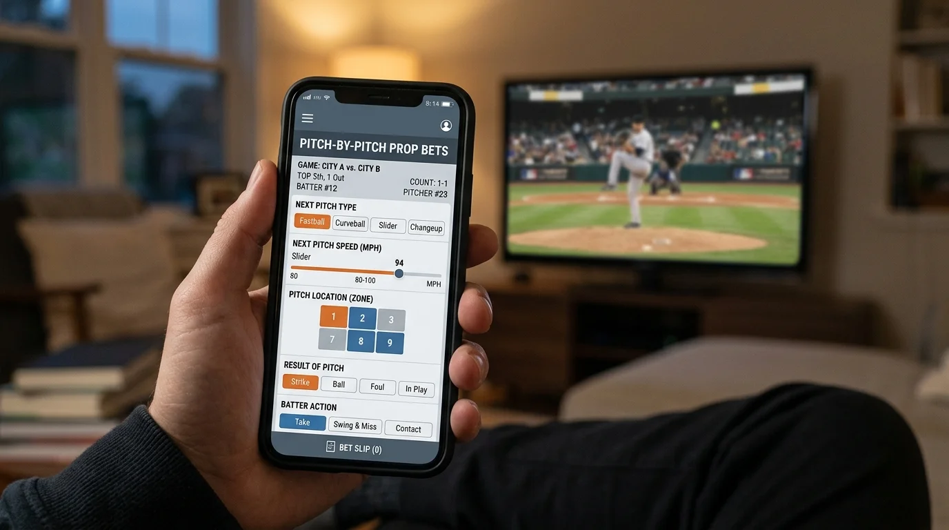 Залаганe приложение с pitch-level prop пазари — крупен план на екран