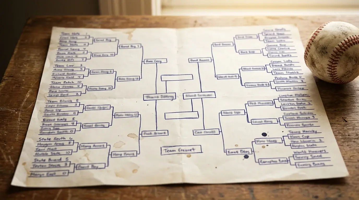 Ръчно скицирана playoff схема