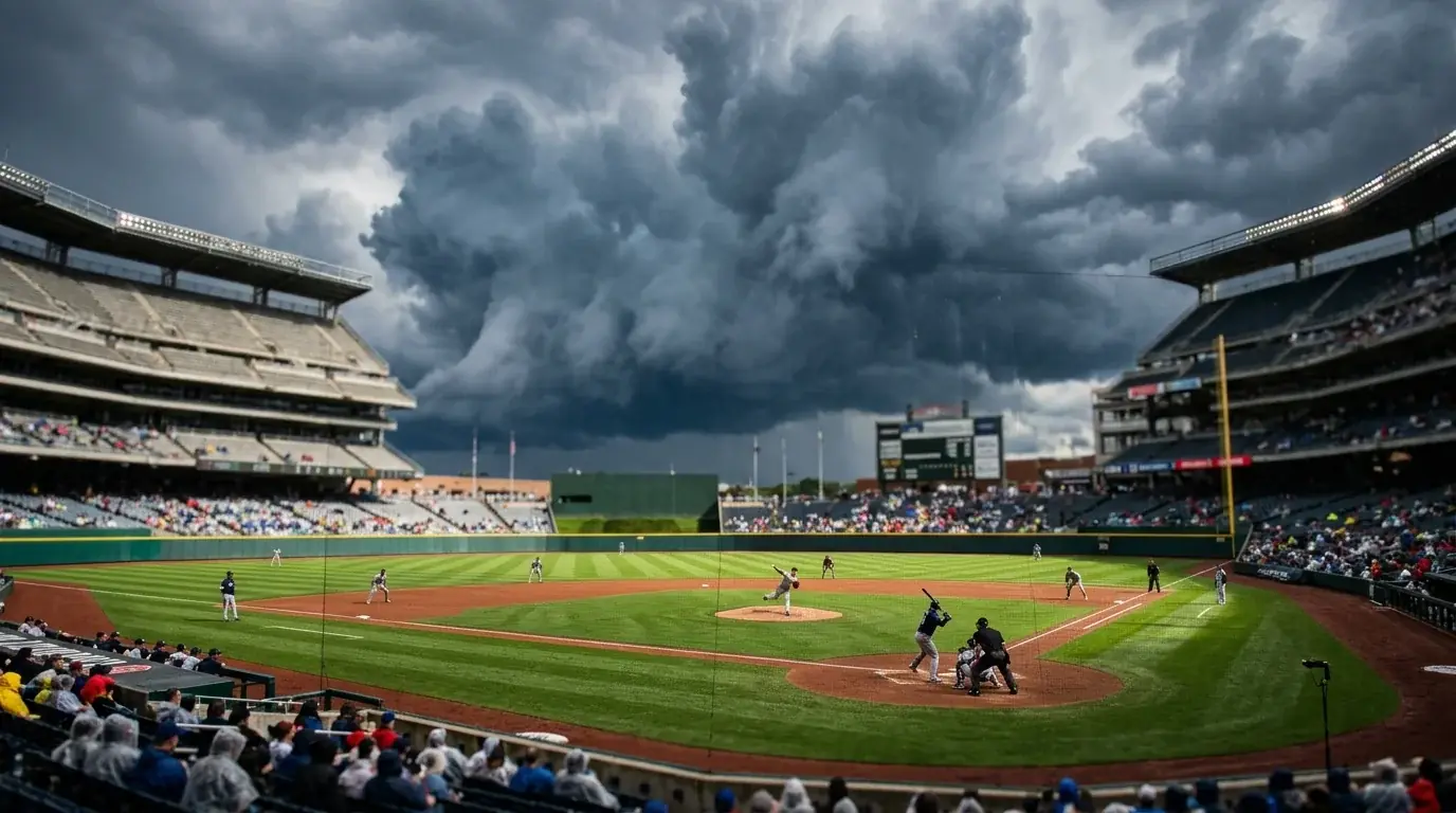 Облачно вреvyae се развива по време на мач